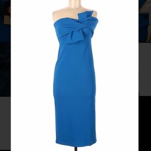 NWT Midi Cocktail Dress from Topshop || strapless with bow